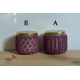 Hand knotted Candle Jar - Big