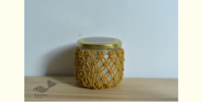Once & Again ▣ Hand-Knotted Candle Jar with Coaster ▣ 17
