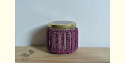 Once & Again ▣ Hand-Knotted Candle Jar with Coaster ▣ 18