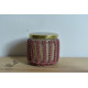 Hand knotted Candle Jar with Coaster