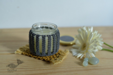 Once & Again | Hand-Knotted Candle Jar with Coaster ~ 21A