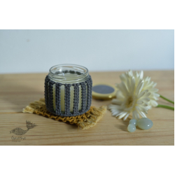 Once & Again | Hand-Knotted Candle Jar with Coaster ~ 21A