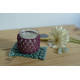 Hand knotted Candle Jar with Coaster