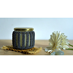 Once & Again | Hand-Knotted Candle Jar with Coaster ~ 21A
