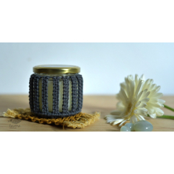 Once & Again | Hand-Knotted Candle Jar with Coaster ~ 21A