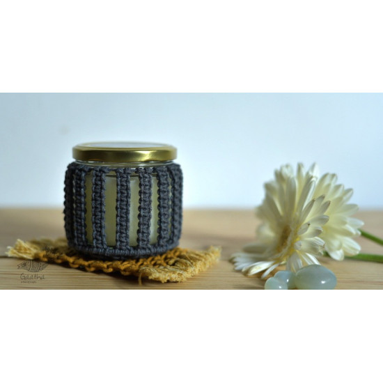 Once & Again | Hand-Knotted Candle Jar with Coaster - 21