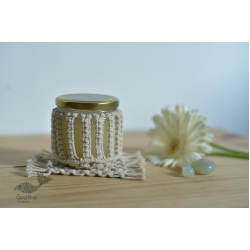 Once & Again ▣ Hand-Knotted Candle Jar with Coaster ▣ 16