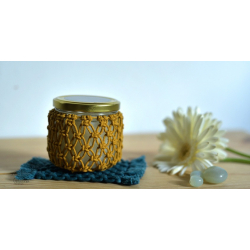 Once & Again ▣ Hand-Knotted Candle Jar with Coaster ▣ 17