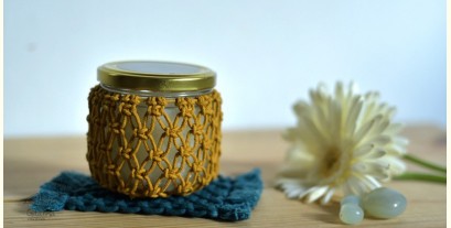 Once & Again ▣ Hand-Knotted Candle Jar with Coaster ▣ 17
