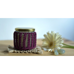 Once & Again ▣ Hand-Knotted Candle Jar with Coaster ▣ 18