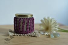 Once & Again ▣ Hand-Knotted Candle Jar with Coaster ▣ 18