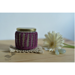 Once & Again ▣ Hand-Knotted Candle Jar with Coaster ▣ 18