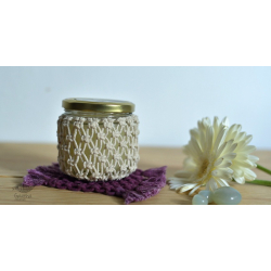 Once & Again ▣ Hand-Knotted Candle Jar with Coaster ▣ 19