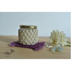 Once & Again ▣ Hand-Knotted Candle Jar with Coaster ▣ 19