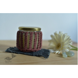 Once & Again ▣ Hand-Knotted Candle Jar with Coaster ▣ 20