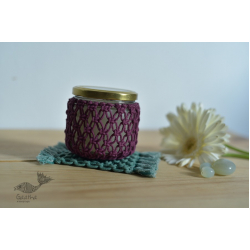 Once & Again ▣ Hand-Knotted Candle Jar with Coaster ▣ 22