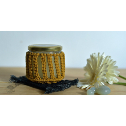 Once & Again ▣ Hand-Knotted Candle Jar with Coaster ▣ 23