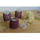 Hand knotted Candle Jar - Burgundy