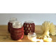 Hand knotted Candle Jar - Crimson Red