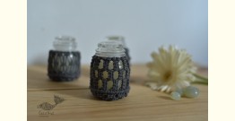 Once & Again ▣ Hand-Knotted Candle Jar ▣ Granite Blue (Three Design Options) 