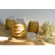 Hand knotted Candle Jar - Mustard Yellow