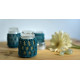 Hand knotted Candle Jar - Sapphire Blue