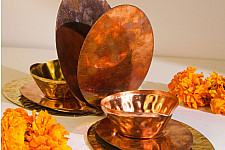 Virasat ❋ Diya Holder Set (Brass & Copper)