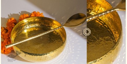 Virasat ❋ Brass Serving bowl with Serving Spoon