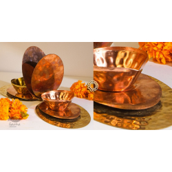 Virasat ❋ Diya Holder Set (Brass & Copper)