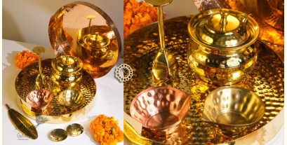 Virasat ❋ Pooja Thaali With Ghee Pot (Set of 8 )