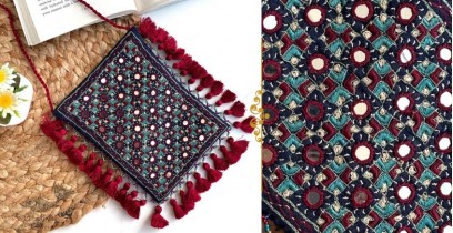 Gunthan ✠ Rabari Embroidered Fringe Mobile Bag ✠ 7