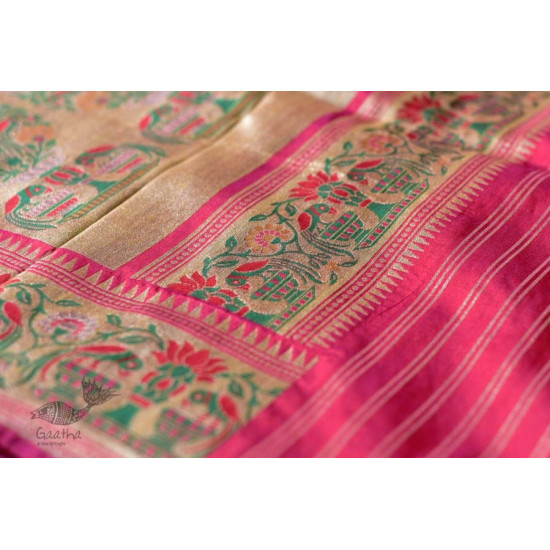 Ashaavali | अशावली ⁂ Gujarati Brocade ⁂ Silk Saree ⁂ 5