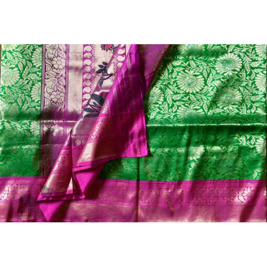 Ashaavali | अशावली ⁂ Gujarati Brocade ⁂ Silk Saree ⁂ 10