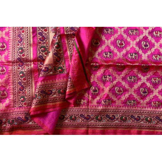 Ashaavali | अशावली ⁂ Gujarati Brocade ⁂ Silk Saree ⁂ 11