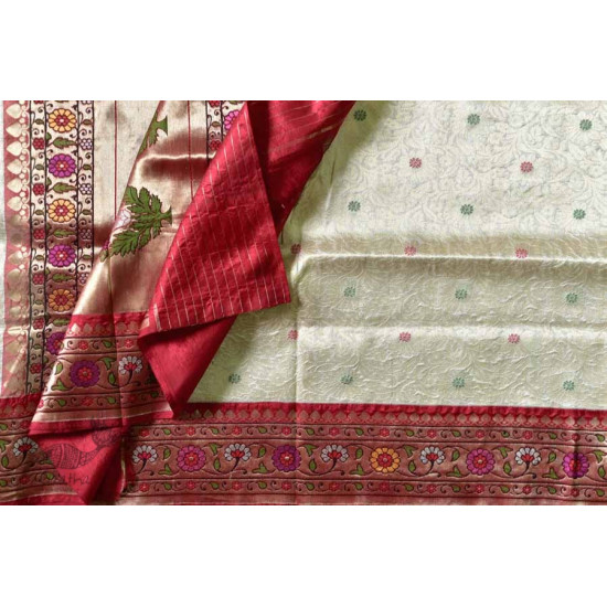 Ashaavali | अशावली ⁂ Gujarati Brocade ⁂ Silk Saree ⁂ 14