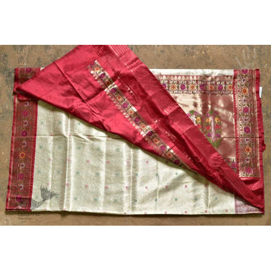 Ashaavali | अशावली ⁂ Gujarati Brocade ⁂ Silk Saree ⁂ 14