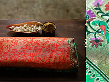 Ashaavali | अशावली ⁂ Gujarati Brocade ⁂ Silk Saree ⁂ 1