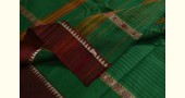 shop handloom narayanpet cotton saree with Big Border - Green with Red Border