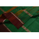 shop handloom narayanpet cotton saree with Big Border - Green with Red Border