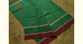 shop handloom narayanpet cotton saree with Big Border - Green with Red Border