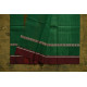 shop handloom narayanpet cotton saree with Big Border - Green with Red Border