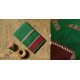 shop handloom narayanpet cotton saree with Big Border - Green with Red Border