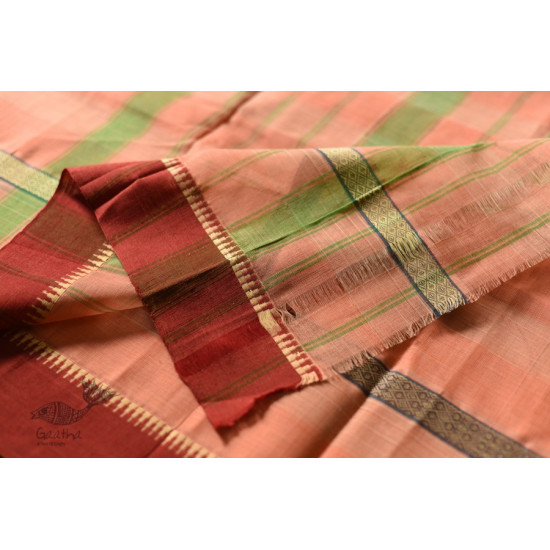 shop handwoven narayanpet cotton Saree - Peach