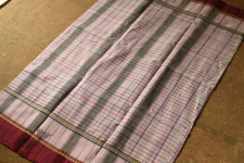 Iravati .  इरावती  - Narayanpet Handloom Cotton Checks Saree - Light Purple