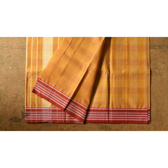 shop handloom narayanpet cotton yellow saree