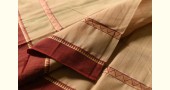 shop Narayanpet Beige Checks Saree - Handwoven Cotton