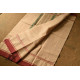 shop Narayanpet Beige Checks Saree - Handwoven Cotton