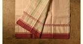 shop Narayanpet Beige Checks Saree - Handwoven Cotton