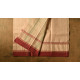 shop Narayanpet Beige Checks Saree - Handwoven Cotton