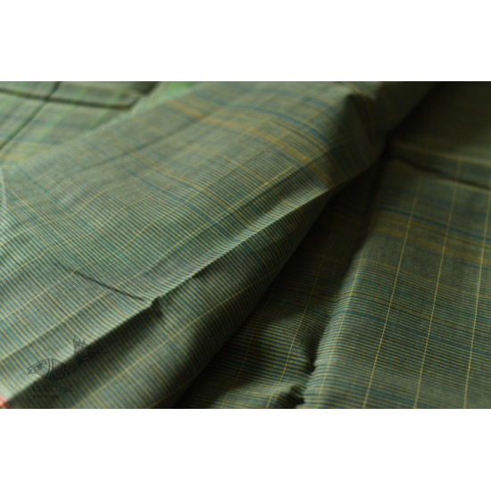 shop Narayanpet Handloom Cotton Bottle Green Checks Saree